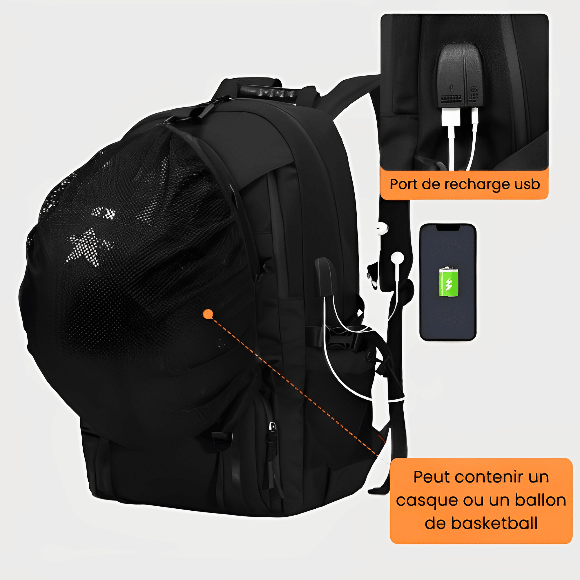 Sac à Dos Casque Moto | HelmetPro™