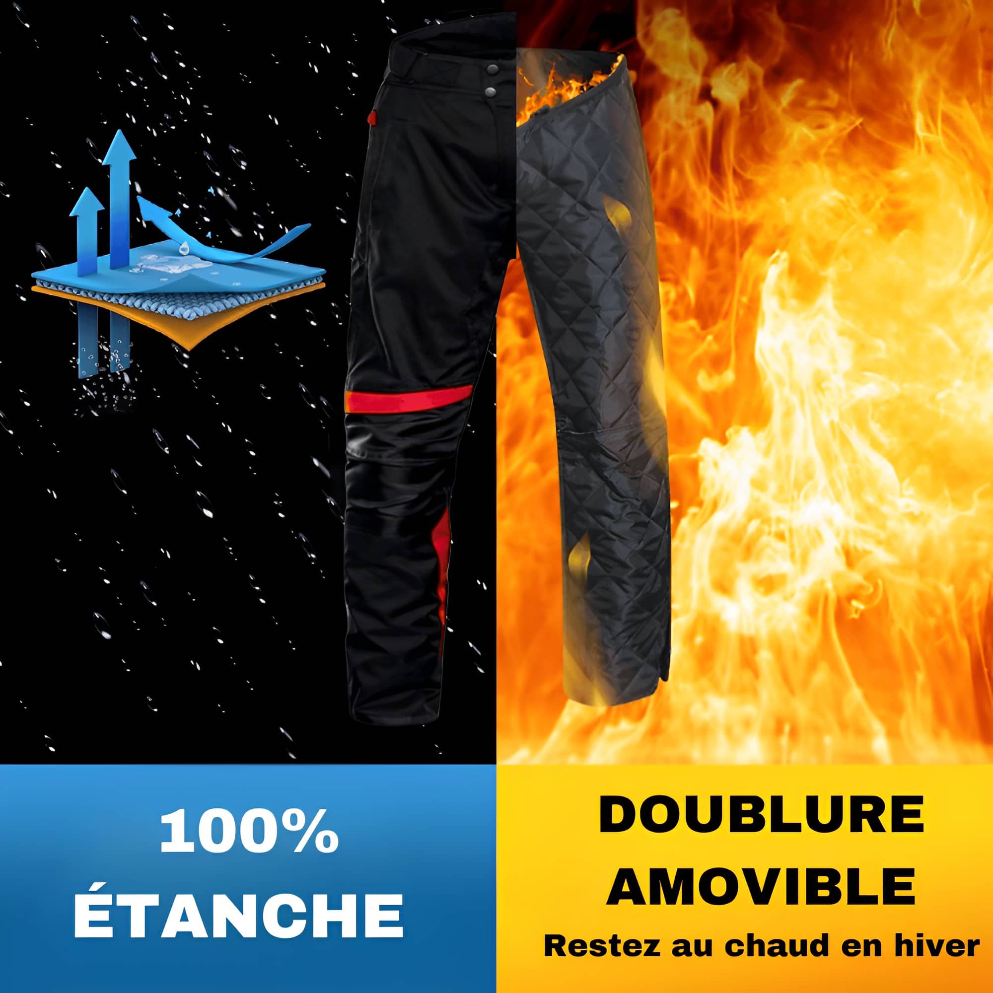 Pantalon Moto Hiver Homme | WarmGuard™