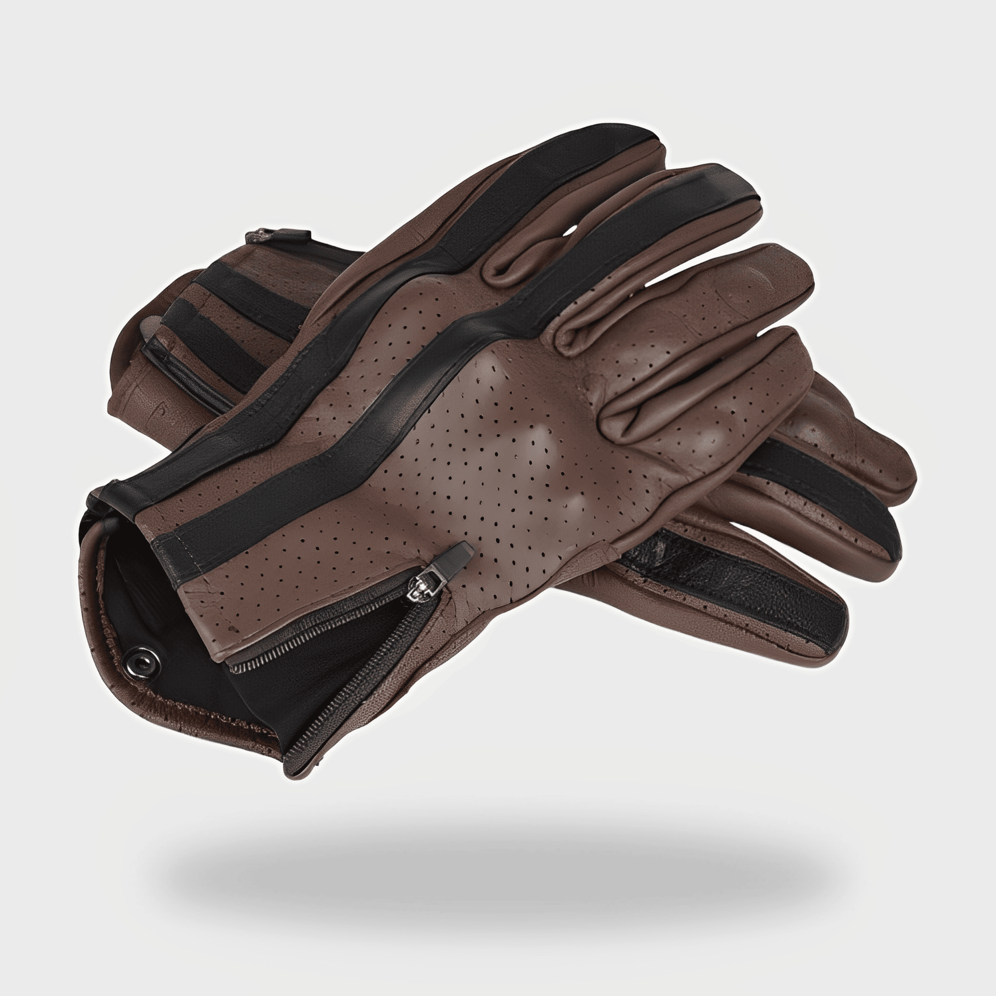 Gants Moto Cuir Vintage Tactiles