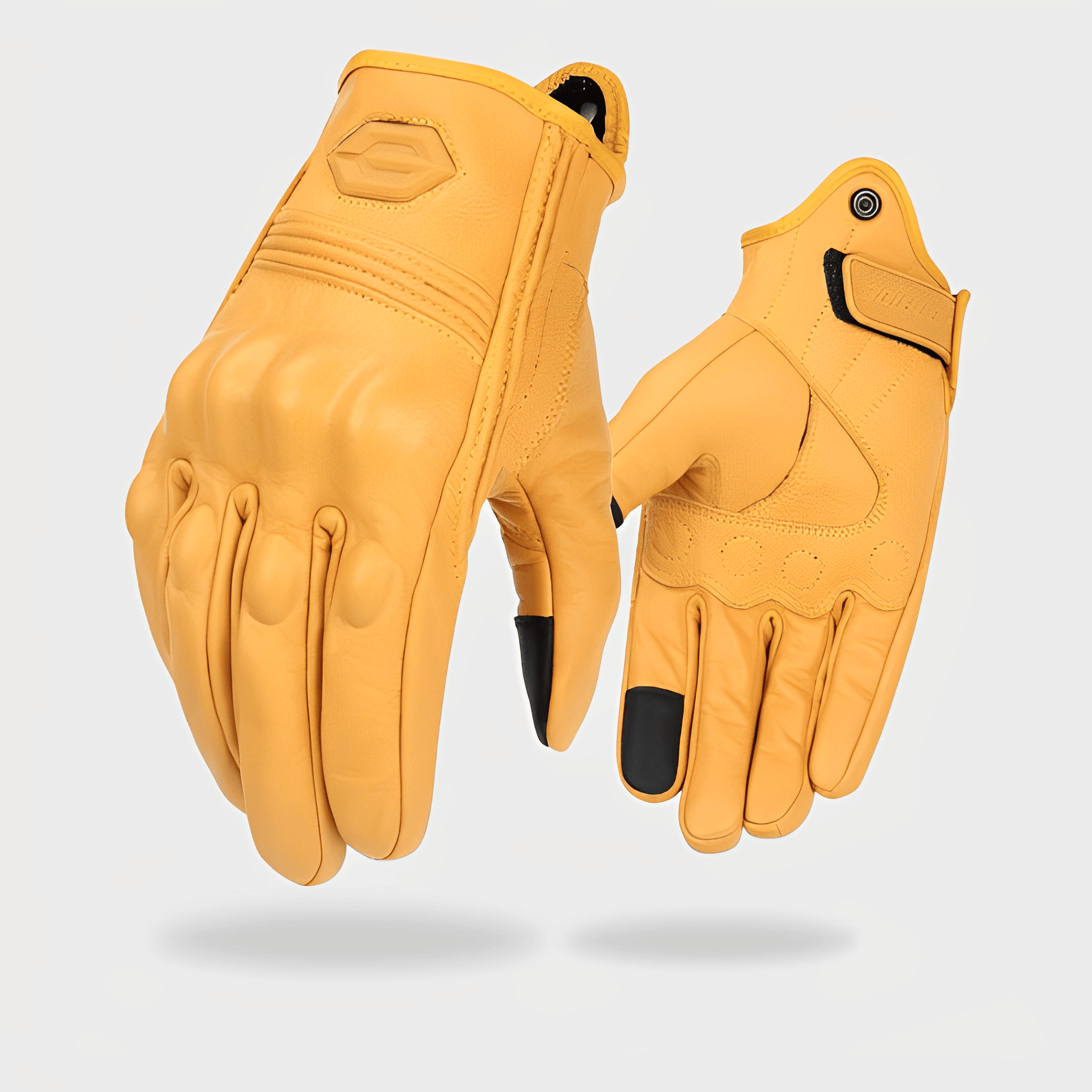 Gants Moto Cuire Vintage Tactiles