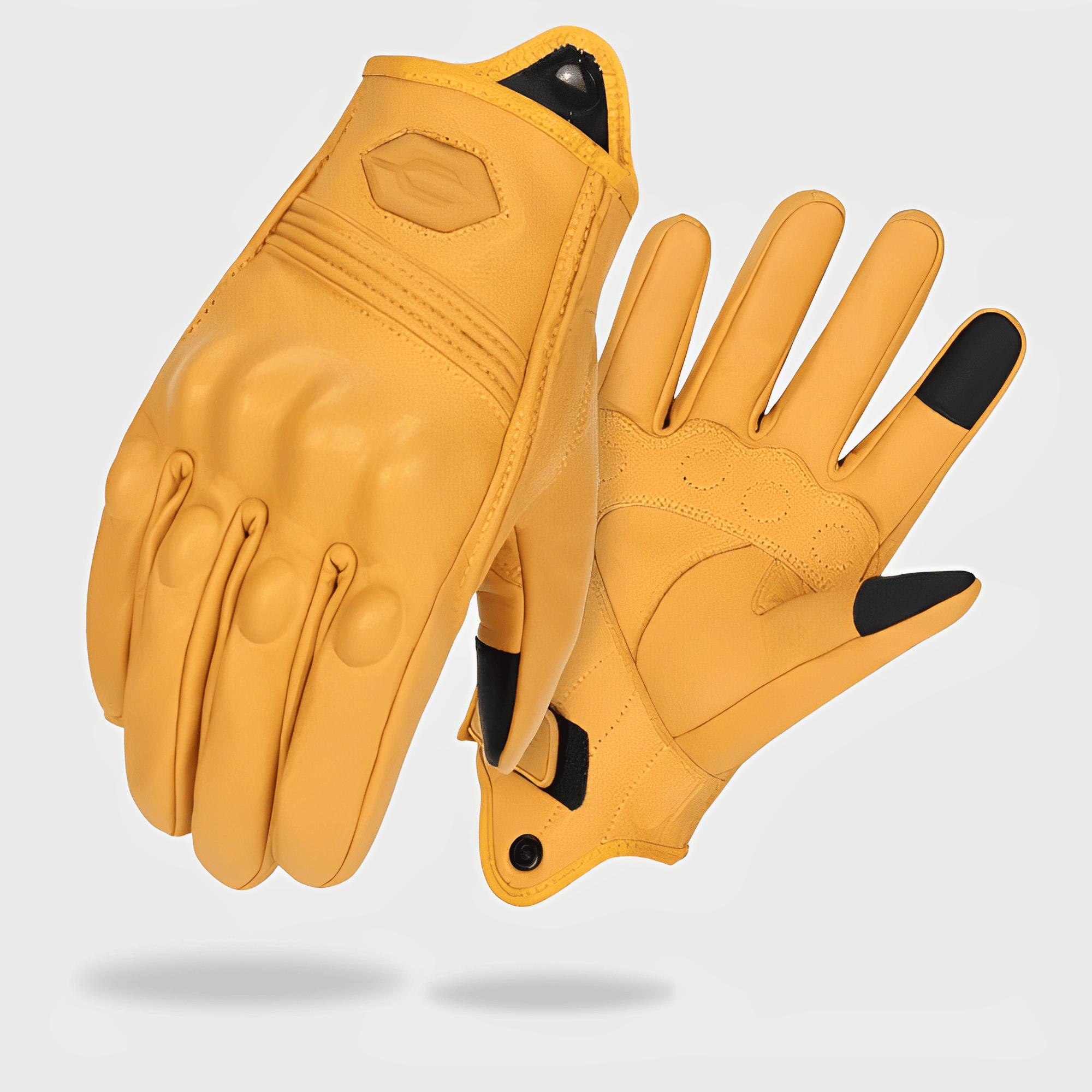 Gants Moto Cuire Vintage Tactiles