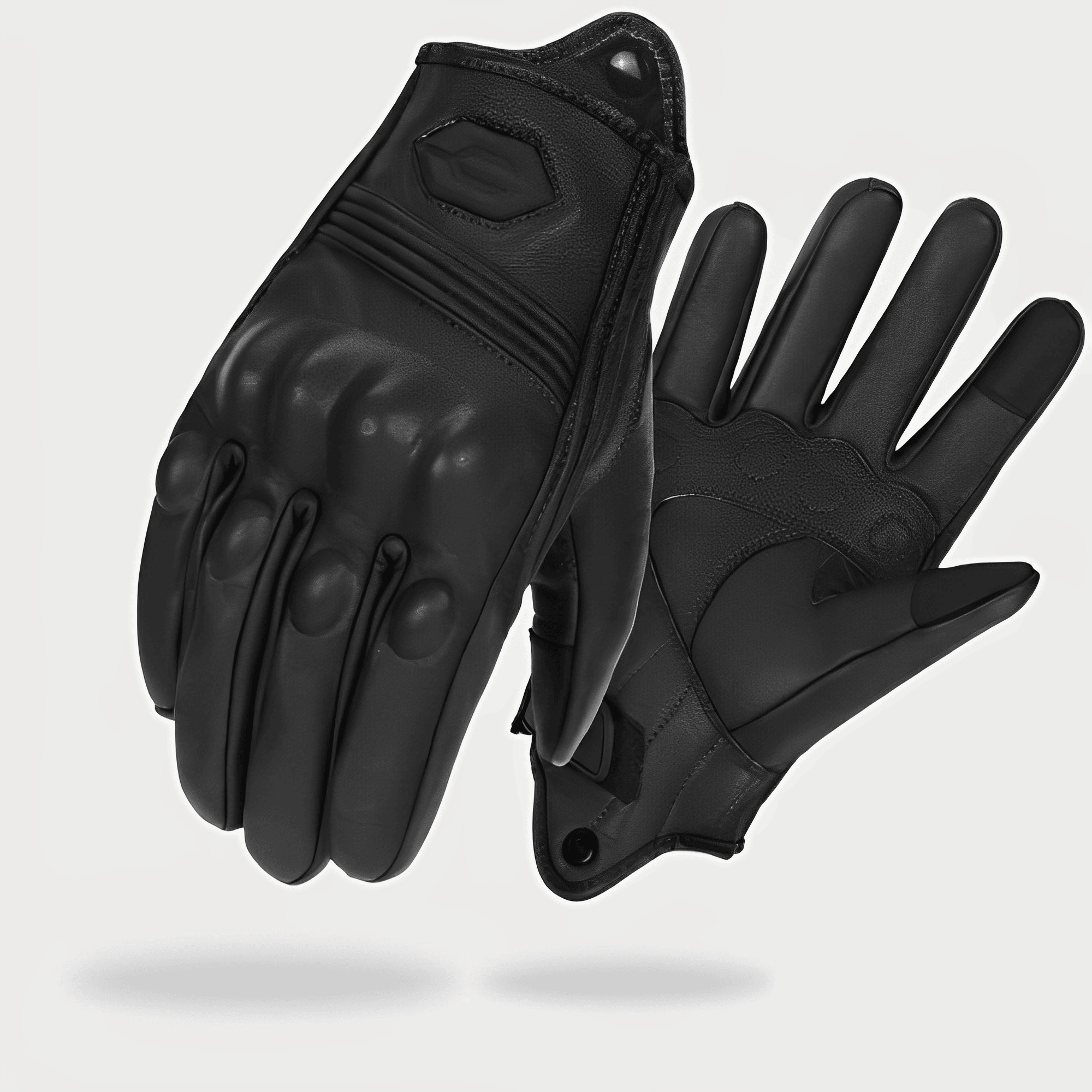 Gants Moto Cuire Vintage Tactiles