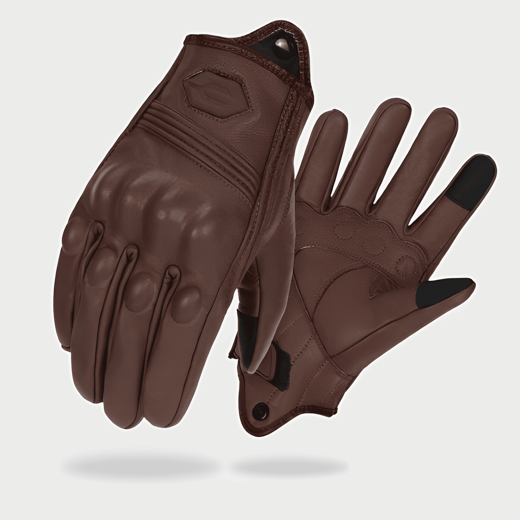 Gants Moto Cuire Vintage Tactiles