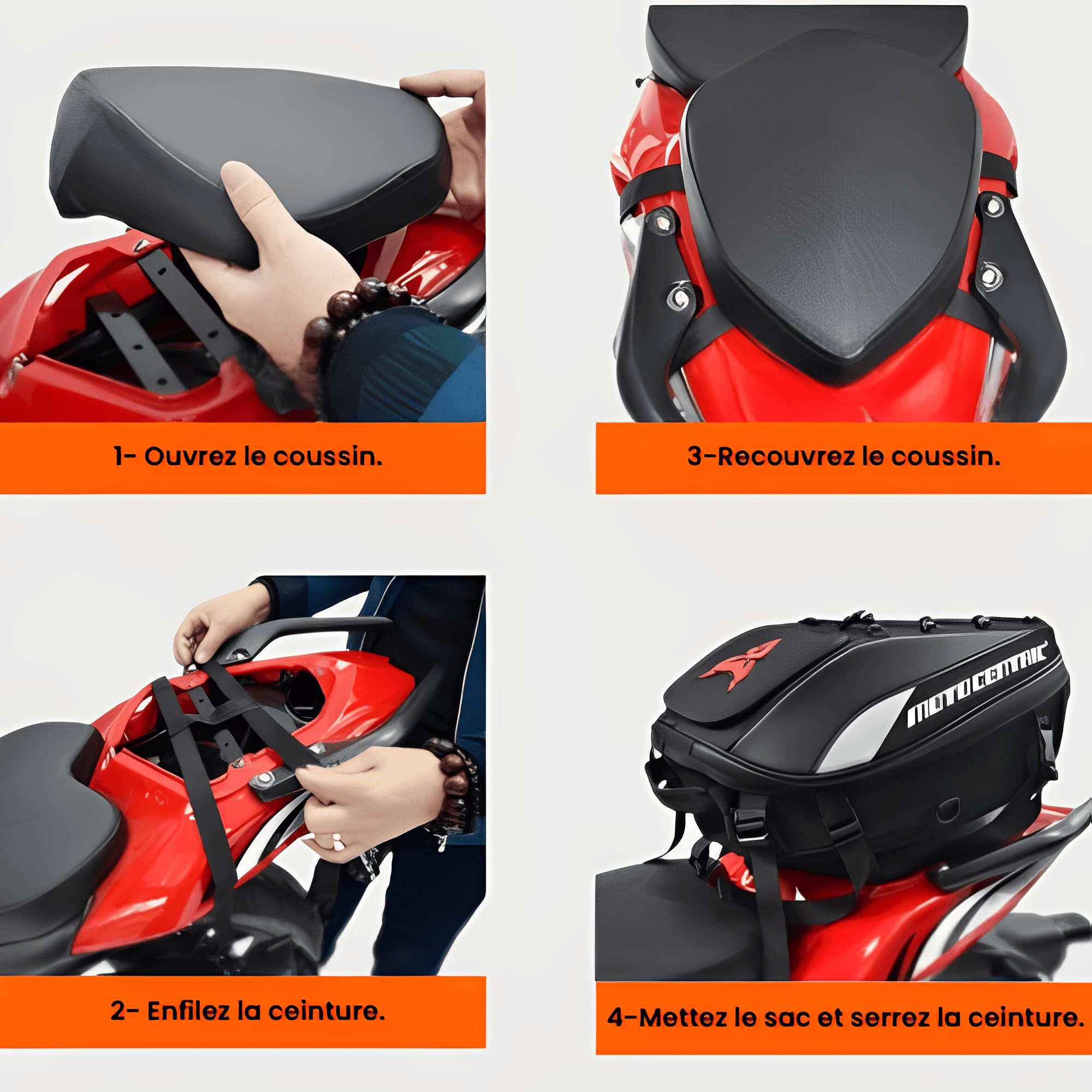 Sacoche de selle moto | MotoRider™