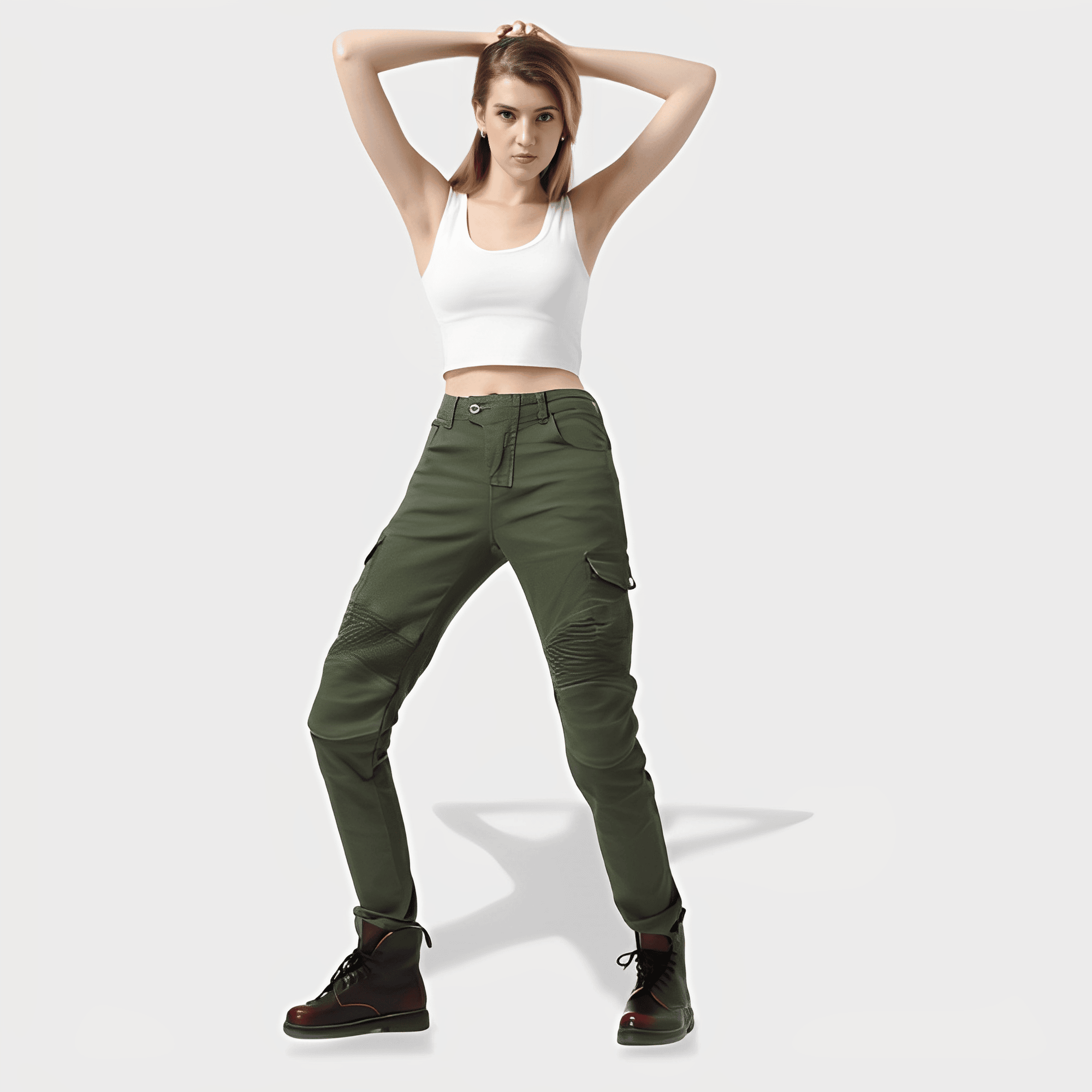 Jean Moto Femme Vert | ArmorX™