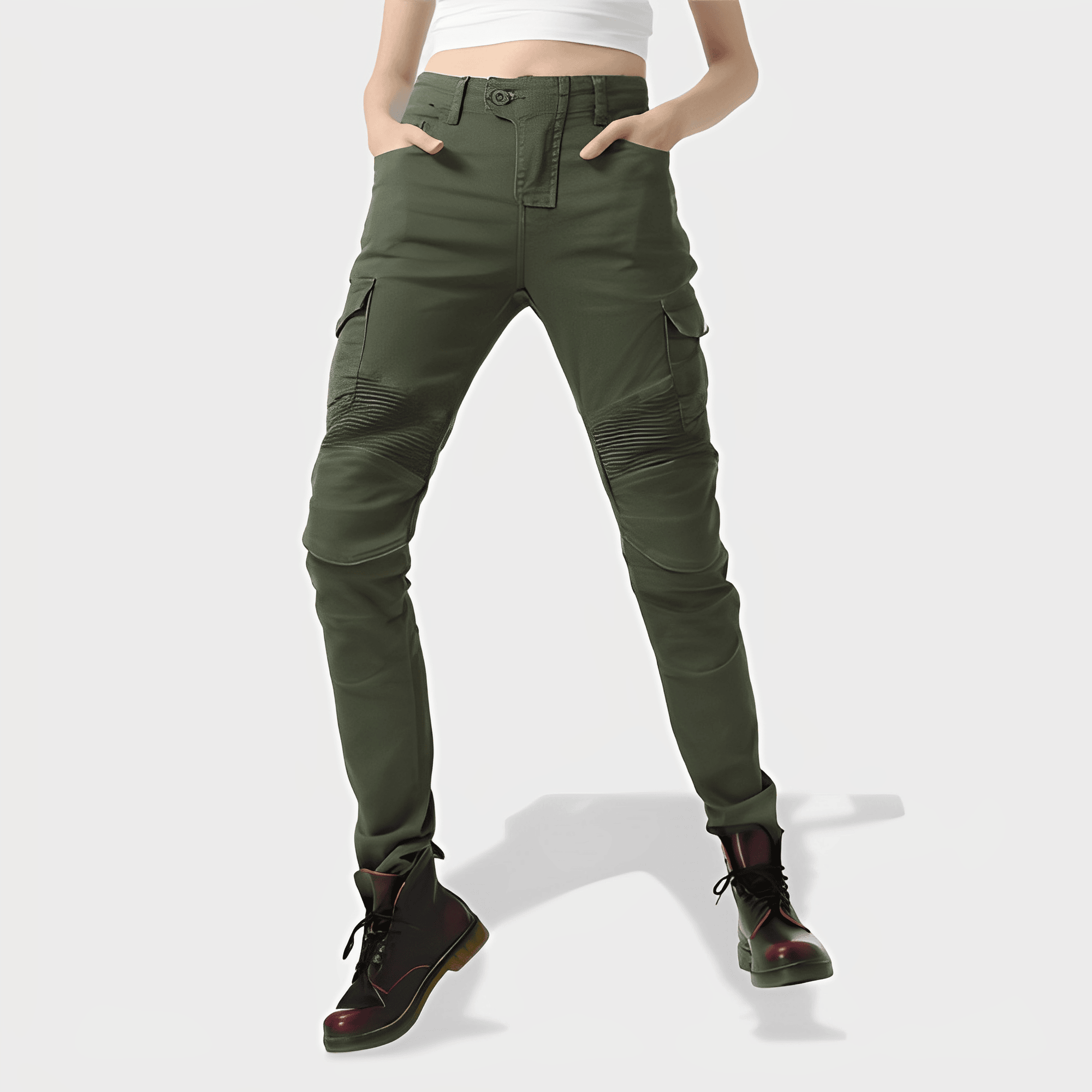 Jean Moto Femme Vert | ArmorX™