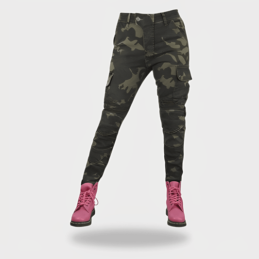 Jean Moto Femme Camouflage | RoadGuard™