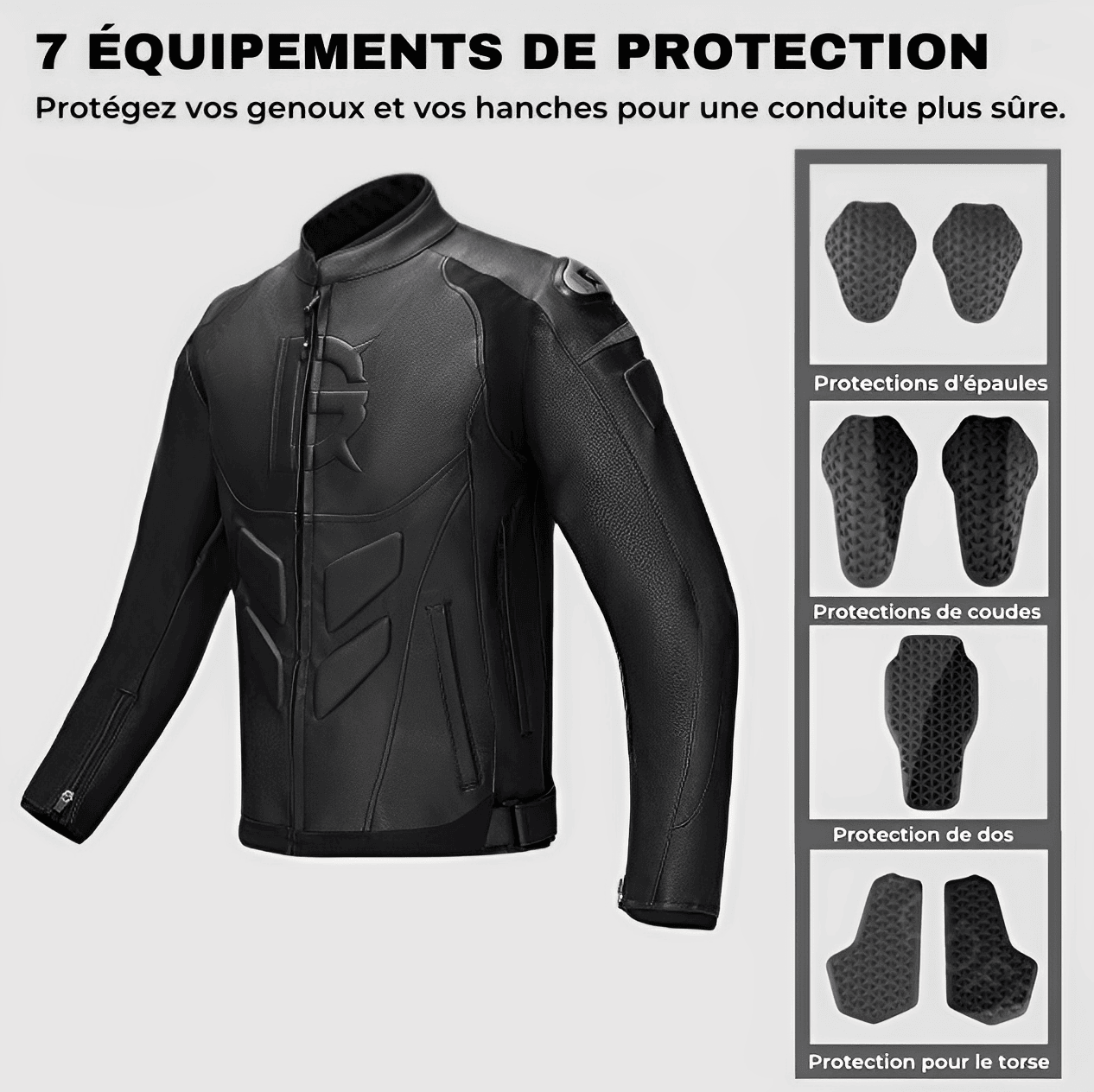 Blouson Moto Hiver Homme en Cuir PU | FrostGuard™