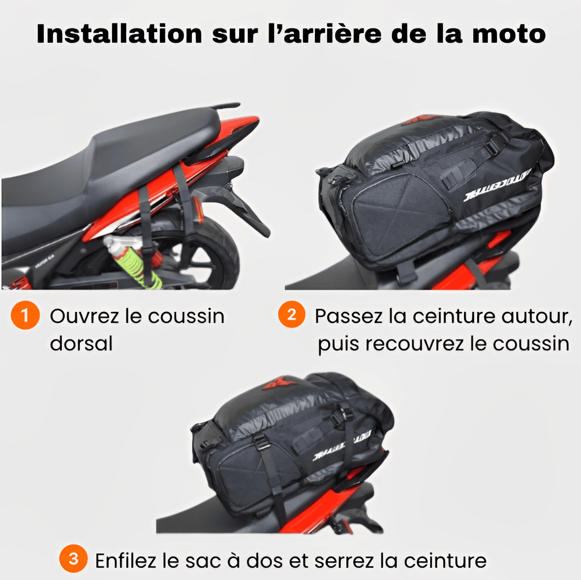 Sac à dos moto étanche | MotoRider™