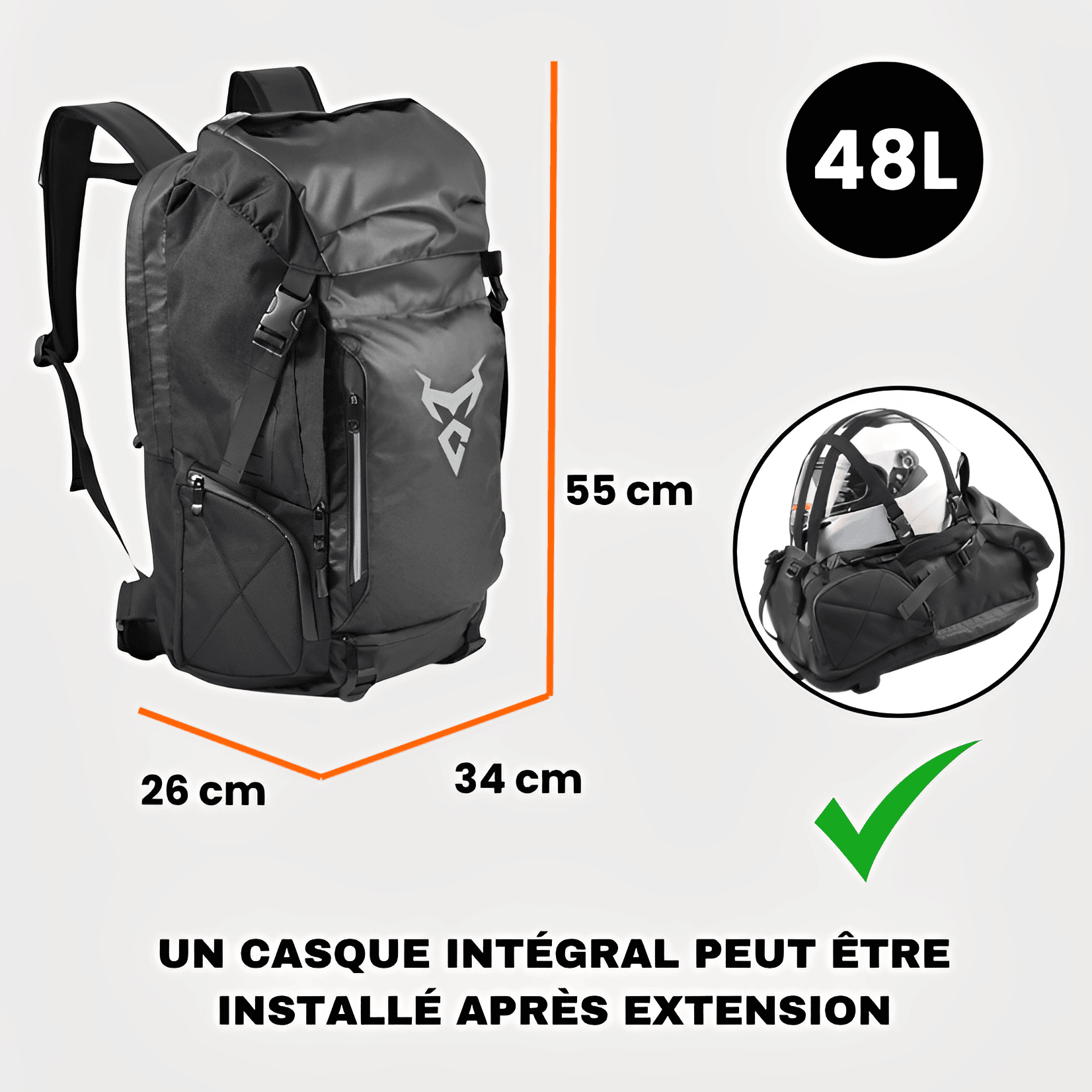 Sac à dos moto étanche | MotoRider™